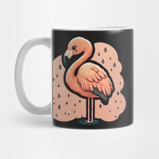 Cute Pink Svelte Flamingo Portrait Mug